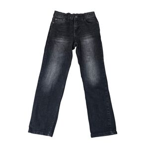 Wonder Nation Boys Distressed Black Denim Jeans Size 10 Slim Adjustable Waist